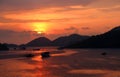 Tropical Sunset in Labuhan Bajo Royalty Free Stock Photo