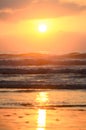 Tropical sunset on oceanic beach in Morocco, Africa