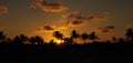 Tropical sunset panorama Royalty Free Stock Photo