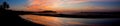 Tropical sunset panorama Royalty Free Stock Photo