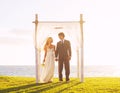 Tropical Sunset Wedding Royalty Free Stock Photo