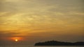 Tropical sunset white sand with blue sky