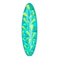 Tropical surfboard icon cartoon . Surf shape