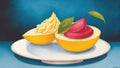 Tropical Temptation Mango Sorbet Ice Cream Sandwich.AI Generated