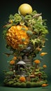 Tropical Temptations: Creative Arrangement of Exotic Fruits