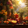 Tropical Temptations: Exotic Delights from Nature's Garden Royalty Free Stock Photo