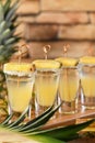 Tropical tequila shots