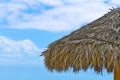 Tropical tiki thatched grass roof Royalty Free Stock Photo