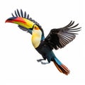 Tropical Toucan Flying - Photorealistic High Resolution Fx Image Royalty Free Stock Photo