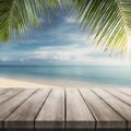 Tropical Tranquility. Palm Leaves and Seaside Serenity.