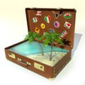 Tropical trip suitcase