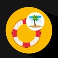 Tropical vacation beach life buoy icon Royalty Free Stock Photo