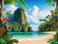 tropical vacation paradise Royalty Free Stock Photo