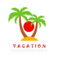 Tropical vacation vector icon Royalty Free Stock Photo