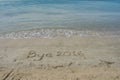 Tropical view of sea with clouds and blue sky at Chao Lao Beach. Royalty Free Stock Photo