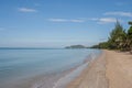 Tropical view of sea with clouds and blue sky at Chao Lao Beach. Royalty Free Stock Photo