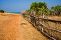 Tropical view to the beautiful hilly coastline in Gokarna, Karnataka, India Royalty Free Stock Photo