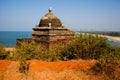 Tropical view to the beautiful hilly coastline in Gokarna, Karnataka, India Royalty Free Stock Photo