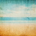 Tropical vintage beach landscape