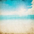 Tropical vintage beach landscape