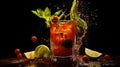 tropical vodka cocktail drink bloody Royalty Free Stock Photo