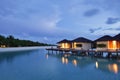 Tropical water home villas Royalty Free Stock Photo