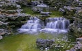 Tropical waterfall in zen garden Royalty Free Stock Photo