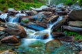 Tropical waterfall. Bhagsu, Himachal Pradesh, India Royalty Free Stock Photo