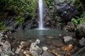 Tropical Waterfall and Rocky Pool