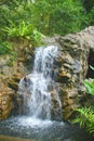 A Tropical Waterful in a Singapore Royalty Free Stock Photo