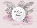 Tropical wedding card design