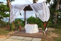 Tropical wedding pavilion Royalty Free Stock Photo