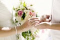 Tropical wedding. Sand ceremony. Wedding in a nautical style