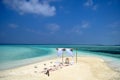 Tropical Wedding setup on the lagoon of Maafushi