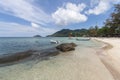 Tropical White Sand Beach Koh Tao island, Chumphon province, Thailand Royalty Free Stock Photo