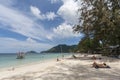 Tropical White Sand Beach Koh Tao island, Chumphon, Thailand Royalty Free Stock Photo