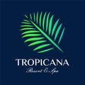 Tropicana Logo Palm fronds. Resort and Spa Logo,Cosmetics,Beauty vektor