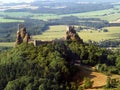 Trosky castle - air photo Royalty Free Stock Photo