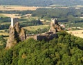 Trosky castle - air photo