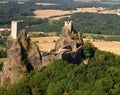 Trosky castle - air photo