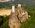 Trosky castle - air photo Royalty Free Stock Photo