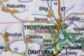 Trostianets a city in war-torn Ukraine Royalty Free Stock Photo