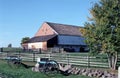 The Trostle farm barn on the Gettysburg battlefield.