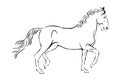 Trotting Horse Outline