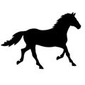 Trotting horse silhouette