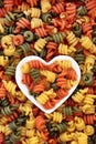 Trottole Tricolour Pasta Royalty Free Stock Photo