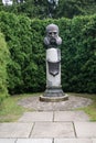 TROSTYANETS/UKRAINE, JULY 06, 2017: monument to Ivan Skoropadskiy, founder of Trostyanets park