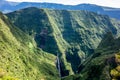 Trou de Fer waterfall in La Reunion island Royalty Free Stock Photo