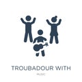 troubadour with kids icon in trendy design style. troubadour with kids icon isolated on white background. troubadour with kids