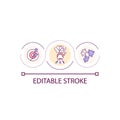 Trouble focusing loop concept icon